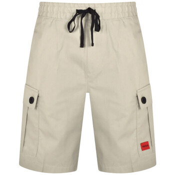 Vêtements Homme Shorts / Bermudas BOSS SHORT  BEIGE AVEC POCHES CARGO ET ÉTIQUETTE LOGO ROUGE G Beige