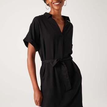 Vêtements Femme Robes courtes Promod Robe-tunique courte Noir