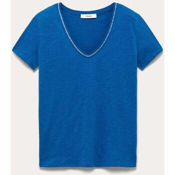 Promod T-shirt col V Bleu