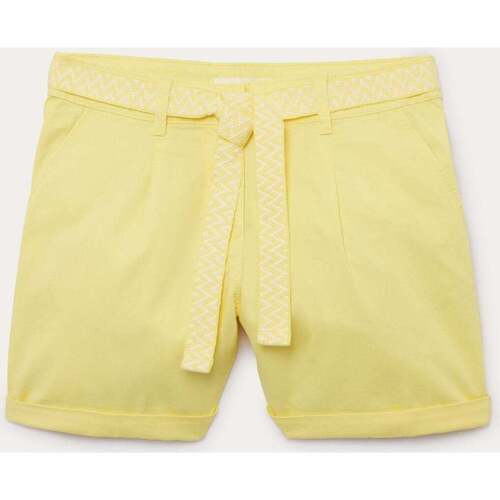Vêtements Femme Shorts / Bermudas Promod Short à pinces + ceinture Jaune