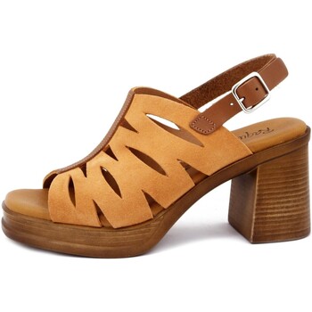 sandales raquel perez  femme chaussures, sandales en daim, talon et plateau-20785 
