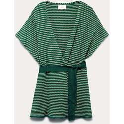 Vêtements Femme Gilets / Cardigans Promod Veste kimono rayée irisée Vert