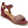 Chaussures Femme Sandales et Nu-pieds Pediconfort Sandales tressées semelle sur mousse Rouge