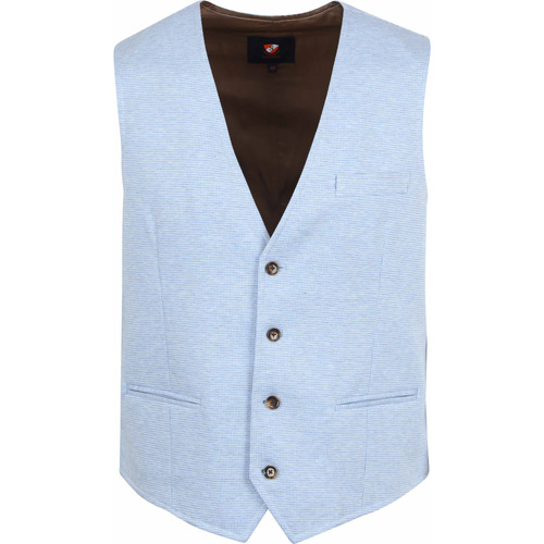 Vêtements Homme Vestes / Blazers Suitable Gilet Gris Bleu Bleu