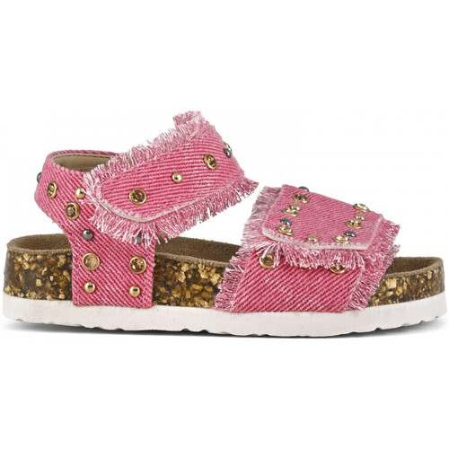 Chaussures Fille Sandales et Nu-pieds Colors of California Baby sandal denim and studs Bleu