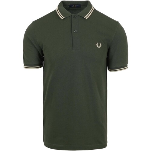 Vêtements Homme Polos manches courtes Fred Perry Fp Twin Tipped Fred Perry Shirt Vert