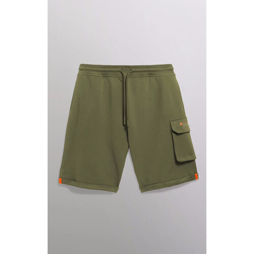 Vêtements Homme Shorts / Bermudas Gertrude + Gaston Short cargo molleton Ivan kaki-047381 Kaki