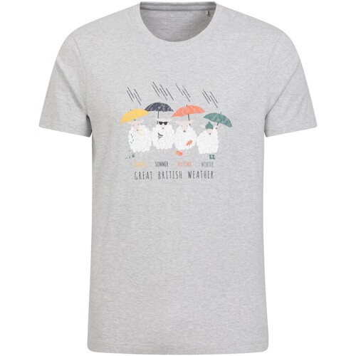 Vêtements Homme T-shirts manches longues Mountain Warehouse Great British Weather Gris