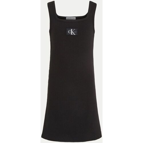 Vêtements Fille Robes Calvin Klein JEANS Compression IG0IG02471 RIB CAGE TANK DRESS-BEH BLACK Noir