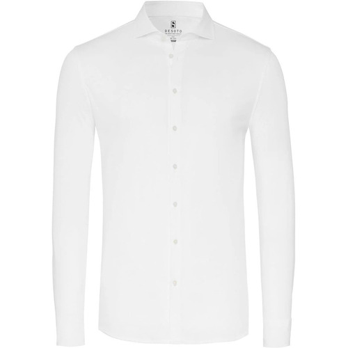 Vêtements Homme Chemises manches longues Desoto Essential Chemise Hai Jersey Blanche Blanc