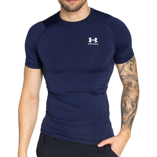 Vêtements Homme Under Armour Speed Stride Printed Short Sleeve T-Shirt Mens Under Armour 1361518-410 Bleu