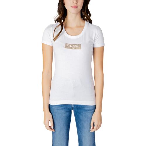 Vêtements Femme T-shirts manches courtes Guess SS CN STUDS BOX W4RI33 J1314 Blanc