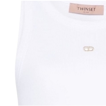 Vêtements Femme Débardeurs / T-shirts sans manche Twin Set  Blanc