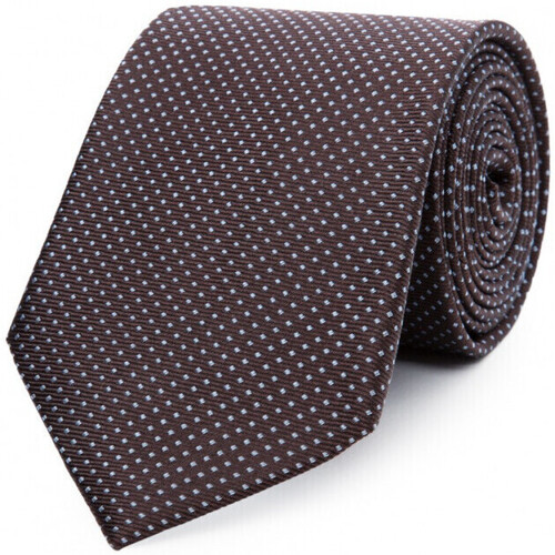 Vêtements Homme Cravates et accessoires Bruce Field Cravate pure soie à puces carrées Marron