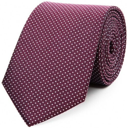 Vêtements Homme Cravates et accessoires Bruce Field Cravate pure soie à puces carrées Bordeaux