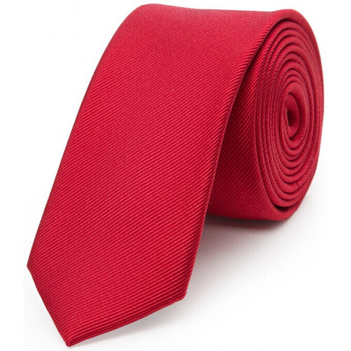 Vêtements Homme Cravates et accessoires Bruce Field Cravate fine en pure soie côtelée Rouge