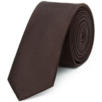 Vêtements Homme Cravates et accessoires Bruce Field Cravate fine en pure soie côtelée Marron