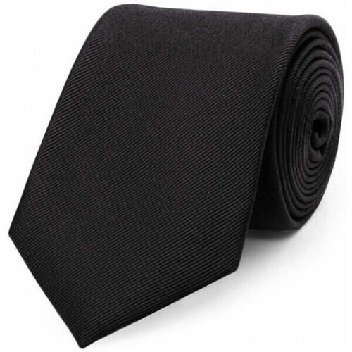Vêtements Homme Cravates et accessoires Bruce Field Cravate pure soie côtelée Noir