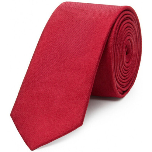 Vêtements Homme Cravates et accessoires Bruce Field Cravate fine pure soie lisse Rouge