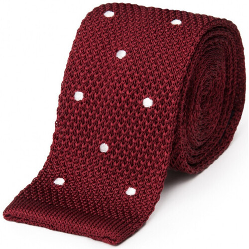 Vêtements Homme Cravates et accessoires Bruce Field Cravate fine en maille tricot pure soie à pois Rouge