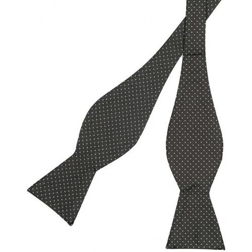 Vêtements Homme Cravates et accessoires Bruce Field Noeud papillon ouvert à puces en pure soie Noir