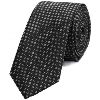 Vêtements Homme Cravates et accessoires Bruce Field Cravate fine pure soie à motifs fantaisies Noir