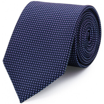 cravates et accessoires bruce field  cravate pure soie marine à points colorés 