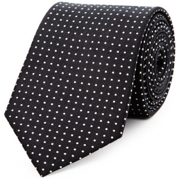 Vêtements Homme Cravates et accessoires Bruce Field Cravate pure soie à puces argentées Noir