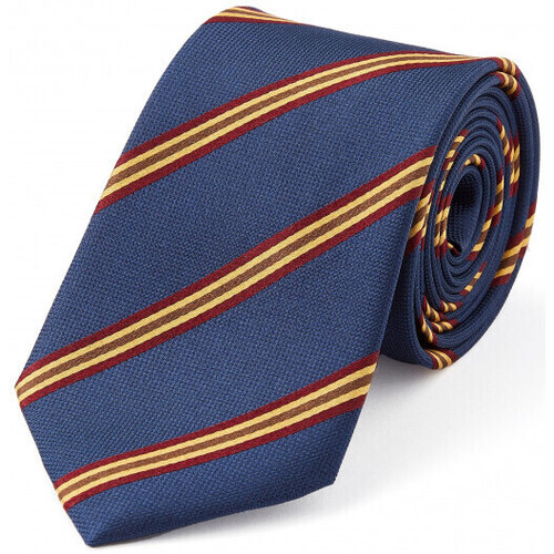 Vêtements Homme Cravates et accessoires Bruce Field Cravate club pure soie rayée Bleu