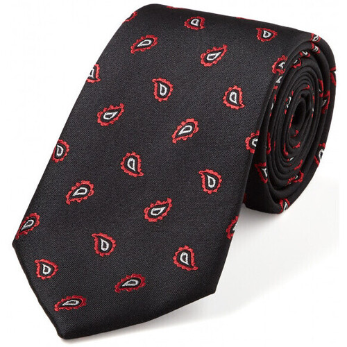 Vêtements Homme Cravates et accessoires Bruce Field Cravate pure soie à motif cachemire Noir
