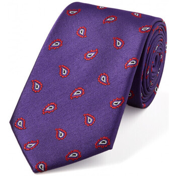 cravates et accessoires bruce field  cravate pure soie à motif cachemire 