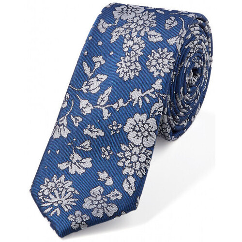 Vêtements Homme Cravates et accessoires Bruce Field Cravate fine pure soie à motif fleuri Bleu