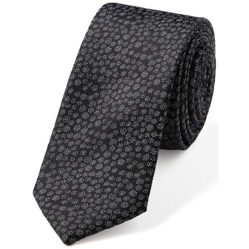Vêtements Homme Cravates et accessoires Bruce Field Cravate fine pure soie à motif fantaisie Noir