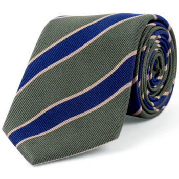 Vêtements Homme Cravates et accessoires Bruce Field Cravate club pure soie rayée Vert