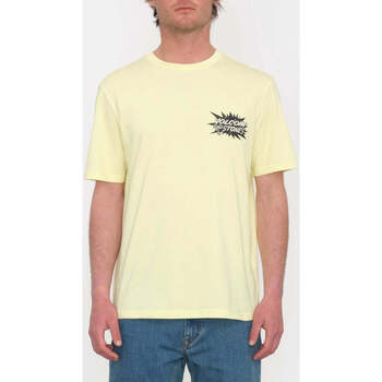 Vêtements Homme T-shirts manches courtes Volcom Camiseta  Strange Relics - Aura Yellow Jaune
