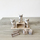 Maison & Déco Statuettes et figurines Tdk Import Calendrier perpétuel en bois beige 3 hiboux 23 cm Beige