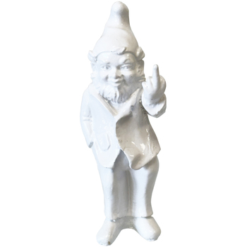 Maison & Déco Statuettes et figurines Tdk Import Petite statue en résine Lutin grossier blanche Blanc