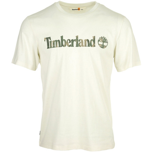 Vêtements Homme T-shirts manches courtes Timberland Camo Linear Logo Short Blanc