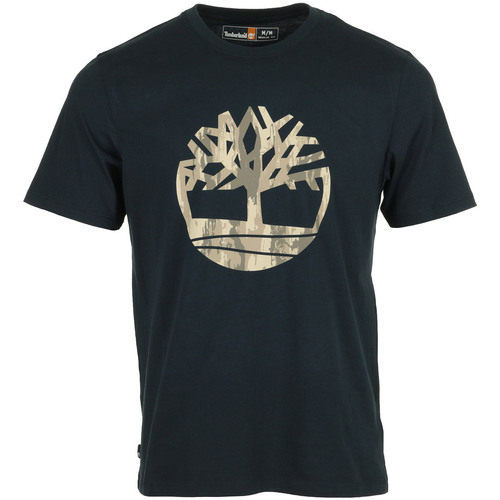 Vêtements Homme T-shirts manches courtes Timberland Camo Tree Logo Short Sleeve Bleu