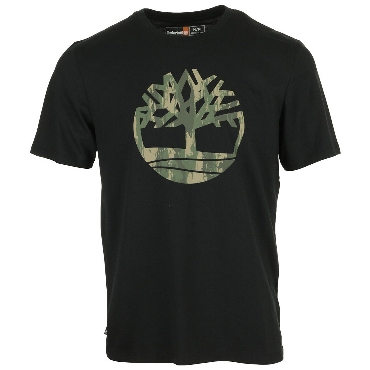 Vêtements Homme T-shirts manches courtes Timberland Camo Tree Logo Short Sleeve Noir