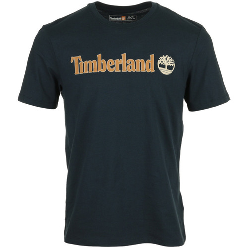 Vêtements Homme T-shirts manches courtes Timberland Linear Logo Short Sleeve Bleu