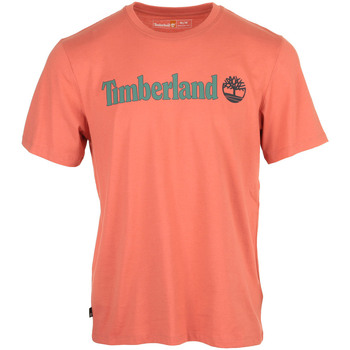 Vêtements Homme T-shirts manches courtes Timberland Linear Logo Short Sleeve Orange