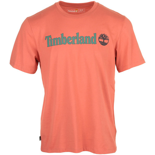 Vêtements Homme T-shirts manches courtes Timberland Linear Logo Short Sleeve Orange