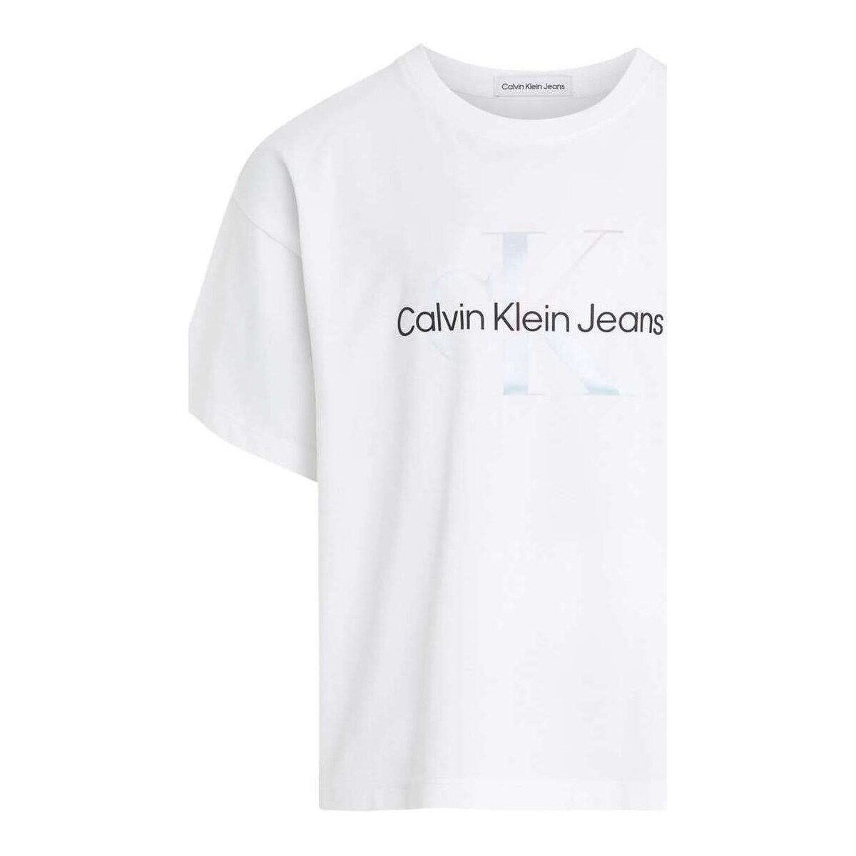 Vêtements Fille T-shirts manches courtes Calvin Klein Jeans 160906VTPE24 Blanc