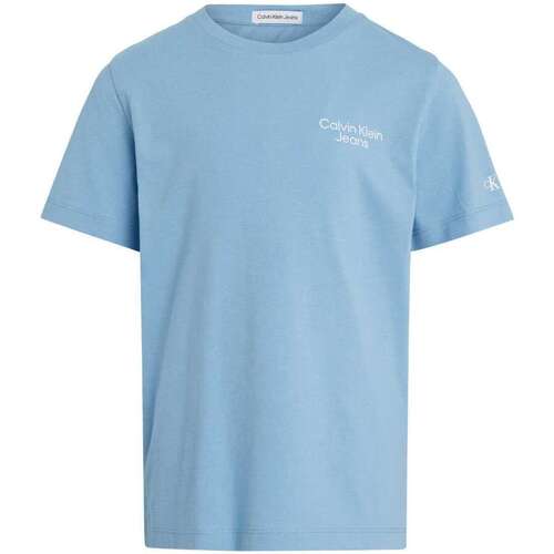 Vêtements Garçon T-shirts manches courtes Calvin Klein JEANS Compression 160916VTPE24 Bleu