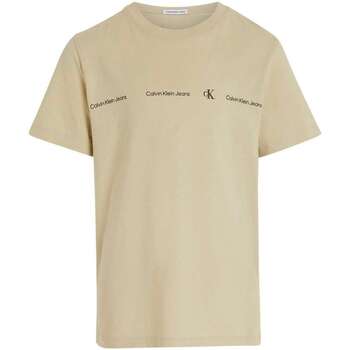 Vêtements Garçon T-shirts For courtes Calvin Klein Jeans 160917VTPE24 Beige