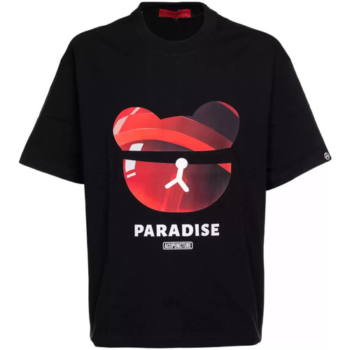 Vêtements Homme T-shirts & Polos Acupuncture T-shirt  sur le paradis Noir