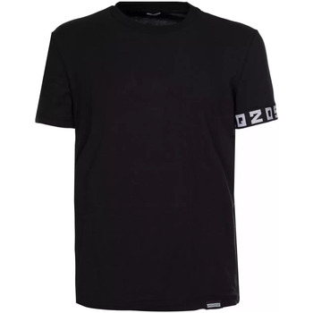Vêtements Homme Suivi de commande Dsquared t-shirt noir rayure logo Noir