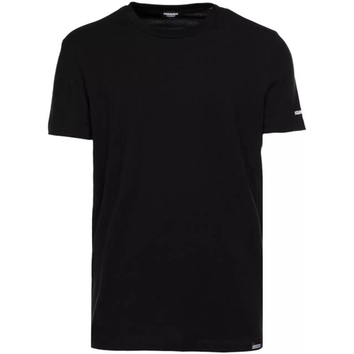 Vêtements Homme Le Coq Sportif Dsquared t-shirt noir homme de base Noir