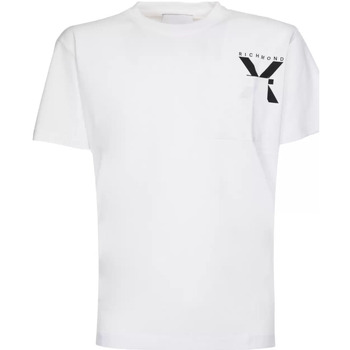 Vêtements Homme Rwp20225sh | Albanse John Richmond t-shirt poche blanche Blanc